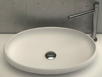 RUBY - Countertop oval Solid Surface washbasin by MOMA Design - view 2